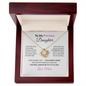 To My Precious Daughter Necklace From Mom – Love Knot Pendant With Message Card – Always My Little Girl Keepsake