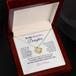 To My Beautiful  Daughter Necklace From Mom – Love Knot Pendant With Message Card – Braver Than You Know Gift for Daughter