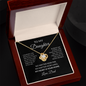 To My Daughter Necklace From Dad – My Heart Is Your Home – Love Knot Necklace With Message Card – Daughter Gift for Christmas, Birthday or Graduation