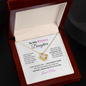 To My Precious Daughter Necklace From Mom – Love Knot Pendant With Message Card – Always My Little Girl Keepsake