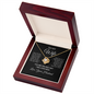 To My Wife Necklace From Husband – You Are the Only Gift I Will Ever Need – Love Knot Necklace With Message Card – Gift for Wife for Christmas, Anniversary, Birthday