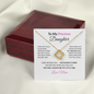 To My Precious Daughter Necklace From Mom – Love Knot Pendant With Message Card – Always My Little Girl Keepsake