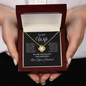 To My Wife Necklace From Husband – You Are the Only Gift I Will Ever Need – Love Knot Necklace With Message Card – Gift for Wife for Christmas, Anniversary, Birthday