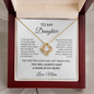 Gift for Daughter from Mom – Love Knot Necklace | You Will Always Have a Home in My Heart