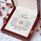To My Daughter – You Can Always Come Home Love Knot Necklace From Dad