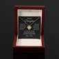 To My Daughter Necklace From Dad – My Heart Is Your Home – Love Knot Necklace With Message Card – Daughter Gift for Christmas, Birthday or Graduation