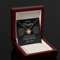 To My Daughter Necklace From Dad – My Heart Is Your Home – Love Knot Necklace With Message Card – Daughter Gift for Christmas, Birthday or Graduation