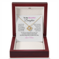 To My Beautiful  Daughter Necklace From Mom – Love Knot Pendant With Message Card – Braver Than You Know Gift for Daughter