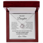 Gift for Daughter from Mom – Love Knot Necklace | You Will Always Have a Home in My Heart