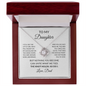 To My Daughter – The Knot Holds. So Do I. | Love Knot Necklace from Dad