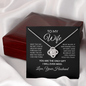 To My Wife Necklace From Husband – You Are the Only Gift I Will Ever Need – Love Knot Necklace With Message Card – Gift for Wife for Christmas, Anniversary, Birthday