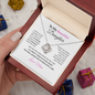 To My Beautiful  Daughter Necklace From Mom – Love Knot Pendant With Message Card – Braver Than You Know Gift for Daughter
