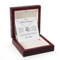 To My Bonus Daughter Necklace From Mom - Family Isn't Always Blood - Love Knot Necklace with Message Card, Gift for Bonus Daughter