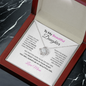 To My Beautiful  Daughter Necklace From Mom – Love Knot Pendant With Message Card – Braver Than You Know Gift for Daughter