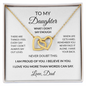 To My Daughter – What I Don't Say Enough Interlocking Hearts Necklace From Dad