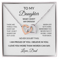 To My Daughter – What I Don't Say Enough Interlocking Hearts Necklace From Dad