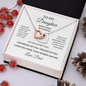 To My Daughter – What I Don't Say Enough Interlocking Hearts Necklace From Dad