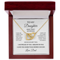To My Daughter – What I Don't Say Enough Interlocking Hearts Necklace From Dad
