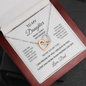 To My Daughter – What I Don't Say Enough Interlocking Hearts Necklace From Dad