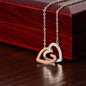 To My Daughter – What I Don't Say Enough Interlocking Hearts Necklace From Dad