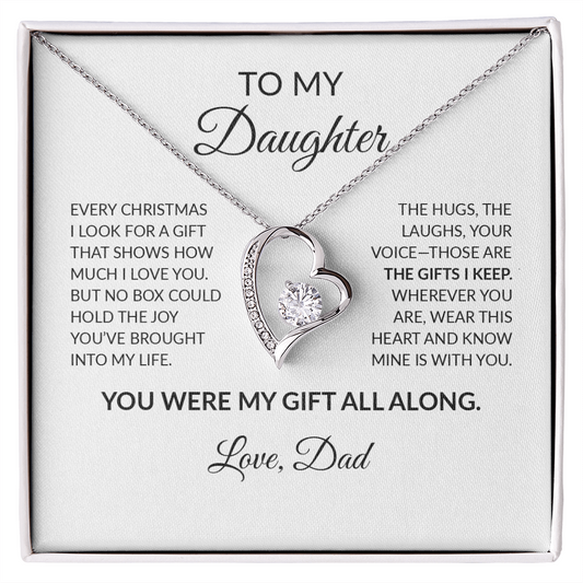 Christmas Necklace Gift for Daughter from Dad — You Were My Gift All Along | Forever Love