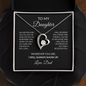 To My Daughter Necklace From Dad – I Will Always Show Up – Christmas Gift For Daughter From Dad With Message Card