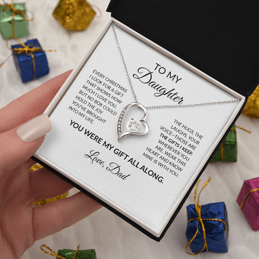 Christmas Necklace Gift for Daughter from Dad — You Were My Gift All Along | Forever Love