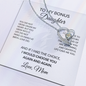 To My Bonus Daughter Necklace – Bonus Daughter Gift From Stepmom | Stepdaughter Necklace With Message Card | Forever Love Pendant, Blended Family Gift