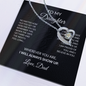 To My Daughter Necklace From Dad – I Will Always Show Up – Christmas Gift For Daughter From Dad With Message Card