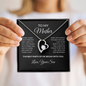 To My Mother Necklace From Son – Forever Love Heart Necklace With Message Card – Sentimental Gift for Mom From Son – Birthday, Mother's Day, Christmas Keepsake