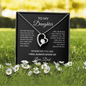 To My Daughter Necklace From Dad – I Will Always Show Up – Christmas Gift For Daughter From Dad With Message Card