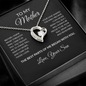 To My Mother Necklace From Son – Forever Love Heart Necklace With Message Card – Sentimental Gift for Mom From Son – Birthday, Mother's Day, Christmas Keepsake