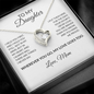 To My Daughter Necklace From Mom – Wherever You Go, My Love Goes Too | Forever Love Heart Pendant With Message Card | Keepsake Gift For Daughter