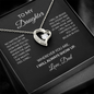 To My Daughter Necklace From Dad – I Will Always Show Up – Christmas Gift For Daughter From Dad With Message Card