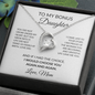 To My Bonus Daughter Necklace – Bonus Daughter Gift From Stepmom | Stepdaughter Necklace With Message Card | Forever Love Pendant, Blended Family Gift