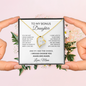 To My Bonus Daughter Necklace – Bonus Daughter Gift From Stepmom | Stepdaughter Necklace With Message Card | Forever Love Pendant, Blended Family Gift