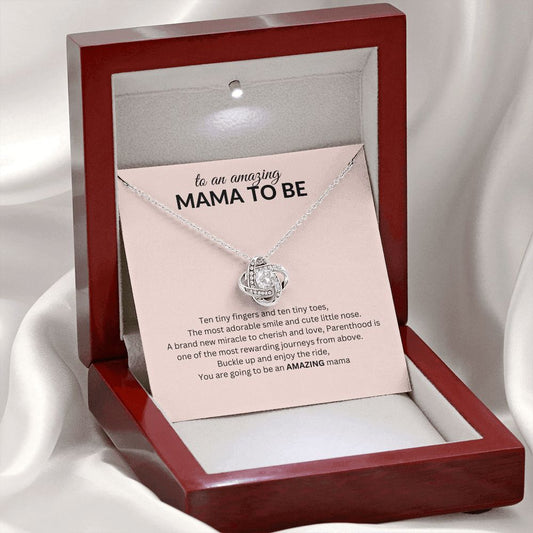 To An Amazing Mama to Be - Love Knot Necklace